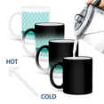 thumbnail image 4 of 3drose, Personalized Letter G Aqua Blue Quatrefoil Pattern Teal Turquoise Mint Monogrammed Personal Initial, 11oz Magic Transforming Mug, 4 of 7