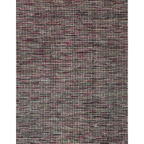 Ahgly Company Machine Washable Indoor Rectangle Abstract Rosy Pink Area Rugs, 7' x 10'