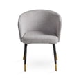 thumbnail image 2 of Uptown Club Lena 20" Barrel Fabric/Metal Dining Chair in Gray/Black (Set of 2), 2 of 4