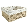 thumbnail image 1 of Abbracc Handmade Rattan Storage Basket Clothing Cosmetics Sundries Container for Desktop cream color A, 1 of 9