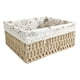 thumbnail image 1 of Cesta de ratán para almacenamiento, decoración del hogar, juguetes, aperitivos, fruta, pan. Ideal para la sala de estar. color crema A, 1 of 9