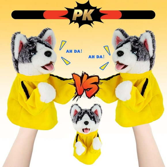 2024 Funny Gifts Hand Puppet Prank Stuff Boxing Husky Animal Toy, Gag Gifts for Adults Interactive Kung Fu Husky Hand Puppet, Plush