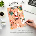 thumbnail image 3 of FORMRS Acrylic Clipboard with Low Profile Clip Standard A4 Letter Size, 12.5" x 9", Pink Christmas Santa, 3 of 8
