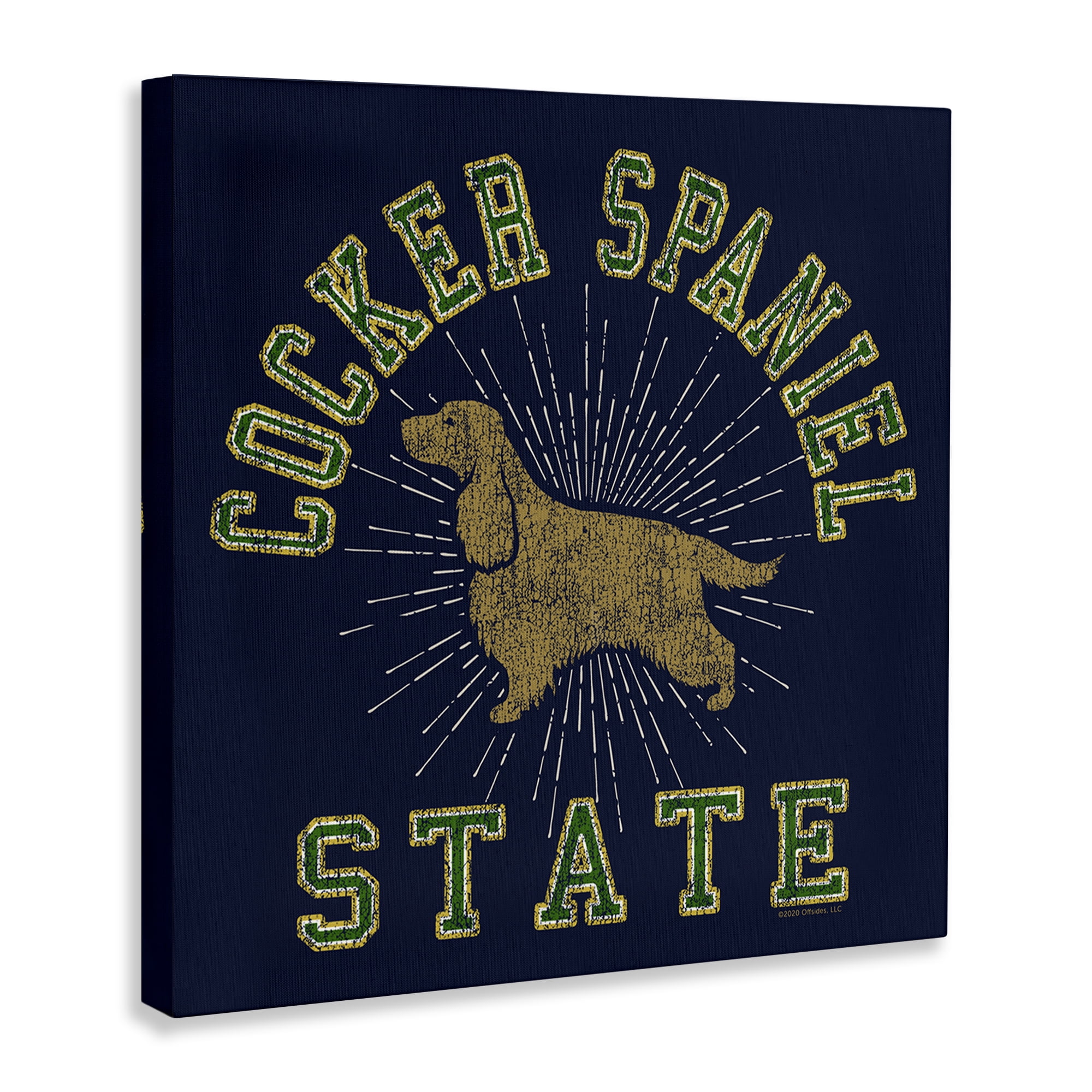 Stupell Industries Cocker Spaniel State Novelty & Humor Painting Wrapped Canvas Art Print Wall Art, 30 x 30