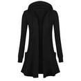 thumbnail image 2 of fatyb Women's Full Zip Long Hoodies Tunic Sweatshirts Dressy Cardigan Casual Hooded Jacket with Pockets, 2 of 5