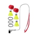 thumbnail image 4 of Quzzie 3 Pieces Solo Badminton Practice Indoor Training Aid Self Learning Device Shuttlecock Portable Elastic Rope Metal Construction Suitable for Family Fitness Beginner Home Use style D, 4 of 8