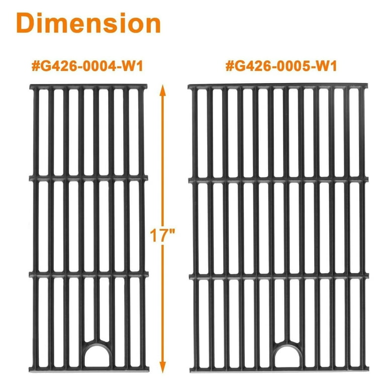 Small Grill 3-Pack Cast Iron Grill Grates Replacement For