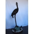 thumbnail image 4 of Nifao Blue Heron Perched on Turtle Outdoor Fountain Statue, Bronze Garden Water Feature Sculpture for Patio & Yard – Garden Outdoor Decor Sculpture, 21"L x 16"W x 64"H, 4 of 12