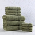 thumbnail image 2 of Superior Egyptian Cotton Absorbent 9-Piece Forest Green Towel Set, 2 of 13