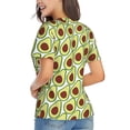 thumbnail image 2 of Goofa Avocado Pattern Women's Slim-Fit Short-Sleeve V-Neck T-Shirt,Classic-Fit Short-Sleeve V-Neck T-Shirt-XX-Large, 2 of 5