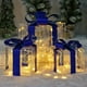 thumbnail image 1 of Caja de Regalo Decorativa con Lazo Azul Navideño, Juego de 3 Piezas, Luz Brillante, Adornos para Árbol de Navidad, Accesorios para Escaparates de Hoteles y Centros Comerciales., 1 of 7