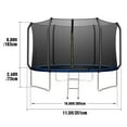 10 FT Trampoline with Safety Enclosure Net, Exercise Trampoline for