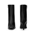 thumbnail image 2 of BLISSFUL STEP Women's Ankle Boots Square Toe Side Zip Stiletto High Heel Boots   Black 8, 2 of 7