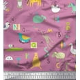 thumbnail image 1 of Soimoi Rayon Fabric Alphabets,Birds & Animals Kids Print Sewing Fabric Yard 42 Inch Wide, 1 of 1