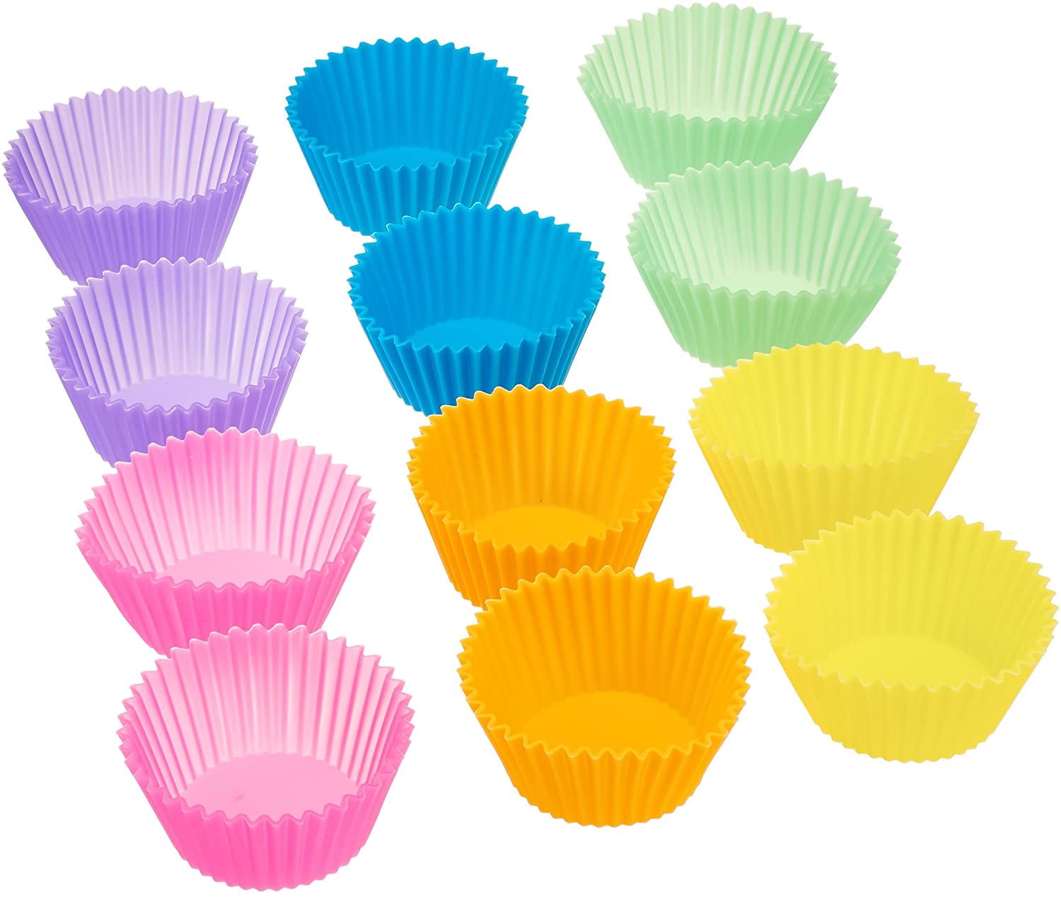 OXO Good Grips Silicone Baking Cups, Multicolor 3 oz.(Pack of 12)