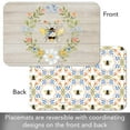thumbnail image 6 of CounterArt "Floral Bee" 4-Pack Reversible Plastic Tabletop Placemats, 6 of 7