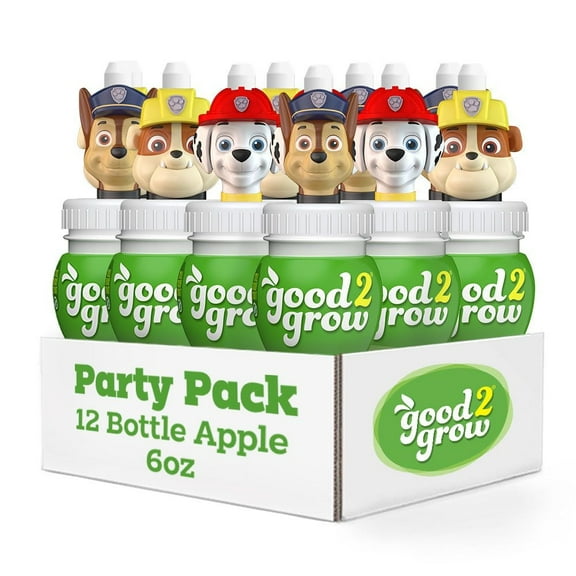good2grow PAW Patrol 100% Apple Juice Party Pack, 6 fl oz Bottles (Pack of 12)
