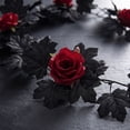thumbnail image 4 of Aurorax Halloween Garland Indoor Decor,Gothic Furniture Accents Red Black Dark Academia 4 Size Thanksgiving Halloween Decorations Indoor for Mantle Staircase Porch Home Desktop Centre, 4 of 5