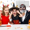 thumbnail image 5 of Máscara de Calavera del Día de los muertos, máscara mexicana de huesos completos, utilería para festivales, suministros para fiestas de Halloween, 5 of 5