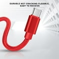 thumbnail image 6 of [2 Pack 6ft] USB Type C Charging Cable by Etguuds Fast Charging and Data Sync Nylon Braided Durable Compatible with Android Phones Red in Color 2A Current, 6 of 8