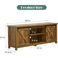GAZHOME Modern Farmhouse TV Stand with Sliding Barn Doors, Media