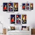 thumbnail image 4 of Designart "Nightlife Diva in Pop Art Style I" Woman Pop Art Framed Wall Art Set Of 3 - Red Glam Frame Canvas Set For Living Room Decor, 4 of 6