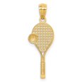 thumbnail image 4 of Auriga Fine Jewelry 14K Yellow Gold Rhodium Tennis Pendant for Women, 4 of 6