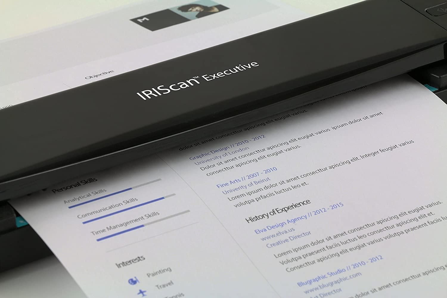 I.R.I.S Executive 4 Duplex Full Page Portable Sheetfed Scanner