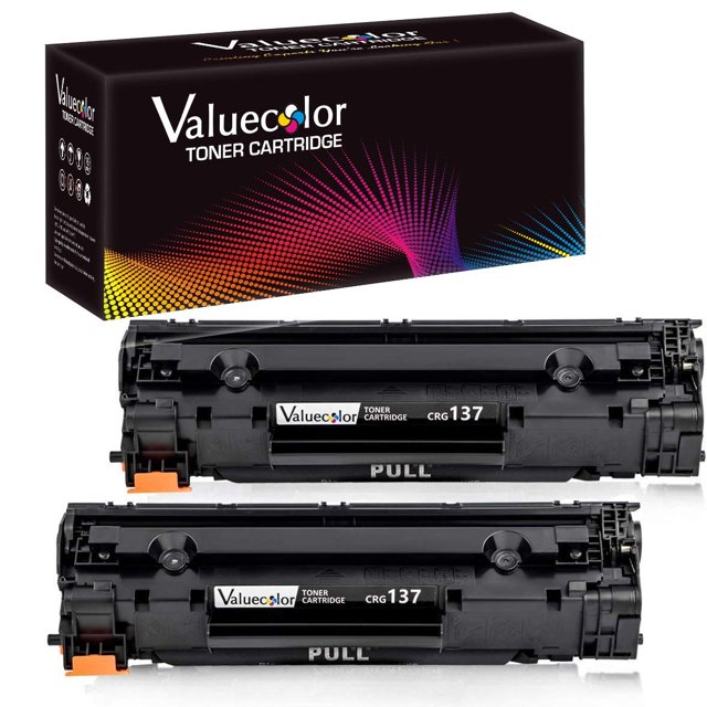 Cartucho de tóner ValueColor CRG137 compatible, paquete de 2, negro