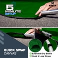 thumbnail image 3 of KNOX Universal 2 Bow Bimini Top Replacement Canvas, 600D Boat Canopy Sun Shade Cover with Storage Boot, Fits Most Small Boats & Inflatable Boats, No Frame Kit, 63" L x 39"-55" W (Hunter Green), 3 of 7