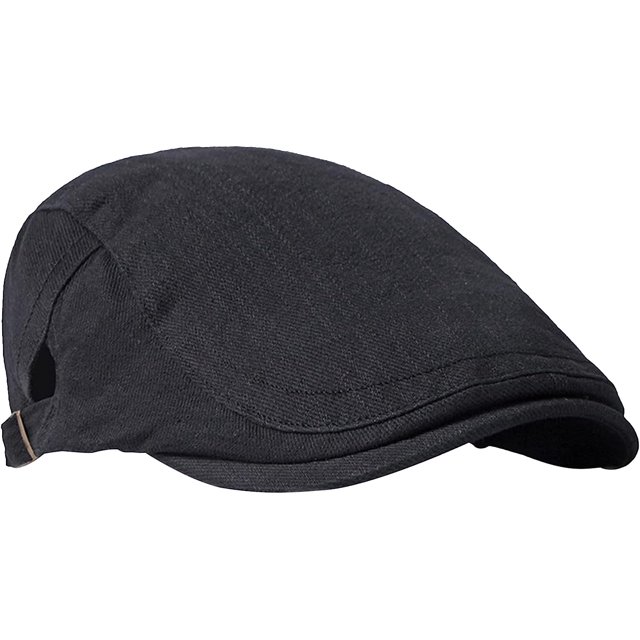 Boinas negras para hombre y mujer, gorra plana transpirable, boina vintage, gorra de golf para conducir, gorra de hiedra Gatsby vintage ajustable para primavera, verano y otoño