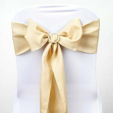 Efavormart 5 PCS Polyester Chair Sashes Tie Bows for Wedding Events Banquet Decor Chair Bow Sash Party Decoration Supplies - 6x108