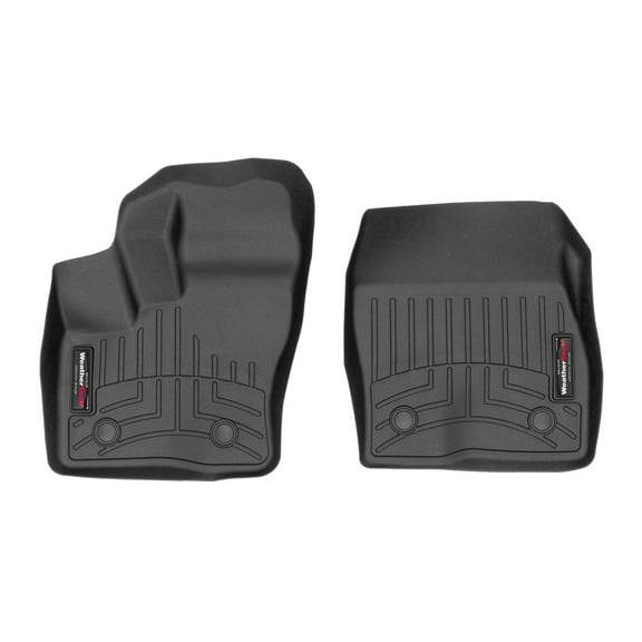 WeatherTech Custom Fit FloorLiners compatible with 2018-2022 Ford Transit Connect - 1st Row (Driver & Passenger), Black