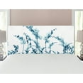 thumbnail image 1 of Flower Headboard, X-ray Photo of Group of Wild Orchid Floral Image Unsual Art Elements Print, Upholstered Decorative Metal Bed Headboard with Memory Foam, Full Size, Teal White, by Ambesonne, 1 of 4