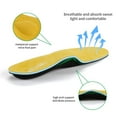 thumbnail image 4 of Walkomfy Full Length Orthotic Inserts Arch Support Insole, Insert for Flat Feet,Plantar Fasciitis,Feet Pain,Insoles for Men & Women (Mens 6-6 1/2 | Womens 8-8 1/2, Yellow), 4 of 7