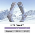 thumbnail image 2 of Calcetines de esquí para deportes al aire libre, calcetines gruesos de montañismo, calcetines para clima frío para snowboard, nieve, invierno, calcetines térmicos hasta la rodilla,, 2 of 6