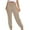 Khaki, variant on Diufon Athletic Pants for Women Solid Color Loose Sweatpants Elastic Waist Lounge Pants with Pockets