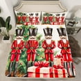 thumbnail image 2 of Manfei Vintage Cartoon Nutcracker Twin Sheet Sets,Teen Christmas Gifts Twin Fitted Sheet,Happy New Year Flat Sheet For Kids,Luxury Bedroom Decor,3-Piece, 2 of 7