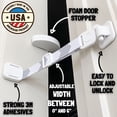 thumbnail image 4 of Cat Door Latch & Stopper. Adjustable Door Strap for Cats to Dog Proof & Keep Dog Out of Litter Box & Cat Feeder. Simpler Pet & Cat Gate Alternative. No Cut Cat Door Interior Door, 4 of 7