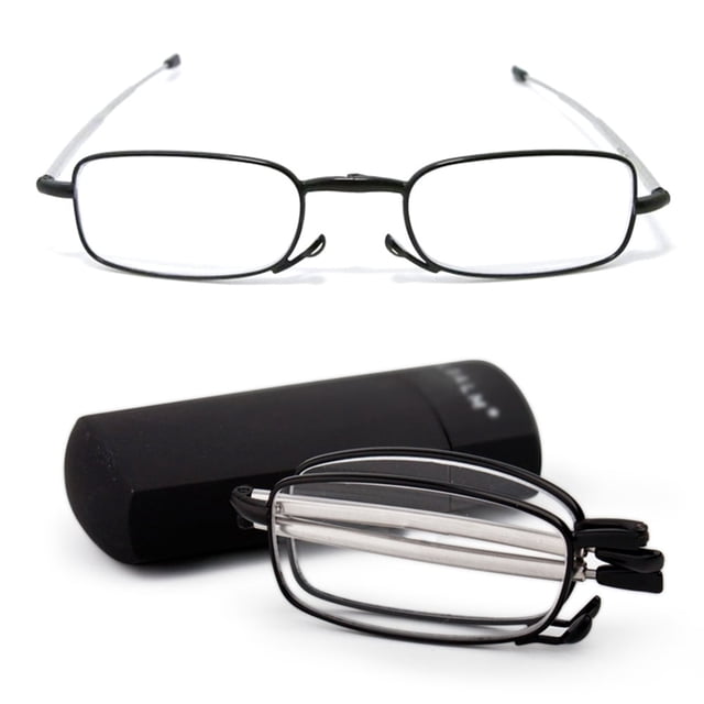 Healthy Compact Folding Frame Reading Glasses Rotation 2.0 1.5 Eyeglass Lot P1