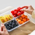 thumbnail image 3 of Sunjoy Tech Storage Box Good Sealing Food Grade Transparent 4 Compartment Refrigerator Storage Box Versatile Kitchen Organizer, 3 of 7