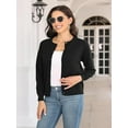 thumbnail image 3 of Women's Crew Neck Button Down Long Sleeve Cardigan for Women Classic Soft Ladies Cardigan Sweater Coat, 3 of 5