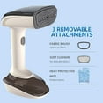 thumbnail image 2 of MINKUROW Handheld Garment and Fabric Steamer 1800 Watts,20-Second Fast Heat-Up Ceramic Plate Steam Nozzle,2 in 1 Fabric Wrinkle Remover and Clothing Iron,Lint Brush,US 120V Only,White, 2 of 5