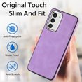 thumbnail image 4 of Nalacover Slim Case for Samsung Galaxy S22 Case, Skin Friendly PU Leather Soft Lining Cover, Lightweight TPU Shockproof Plating Buttons Lens Protection Case for Samsung Galaxy S22, Purple, 4 of 9