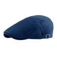 thumbnail image 2 of Duoif Men's Flat Caps Newsboy Summer Hat Adjustable Flat Cap Newsboy Beret Cap Irish Fishing Hats Navy, 2 of 4