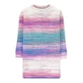 thumbnail image 5 of Womens Tops 3/4 Sleeves Printed T-shirt Blouse Round Neck Casual Top,Tops for Women Purple, 5 of 5