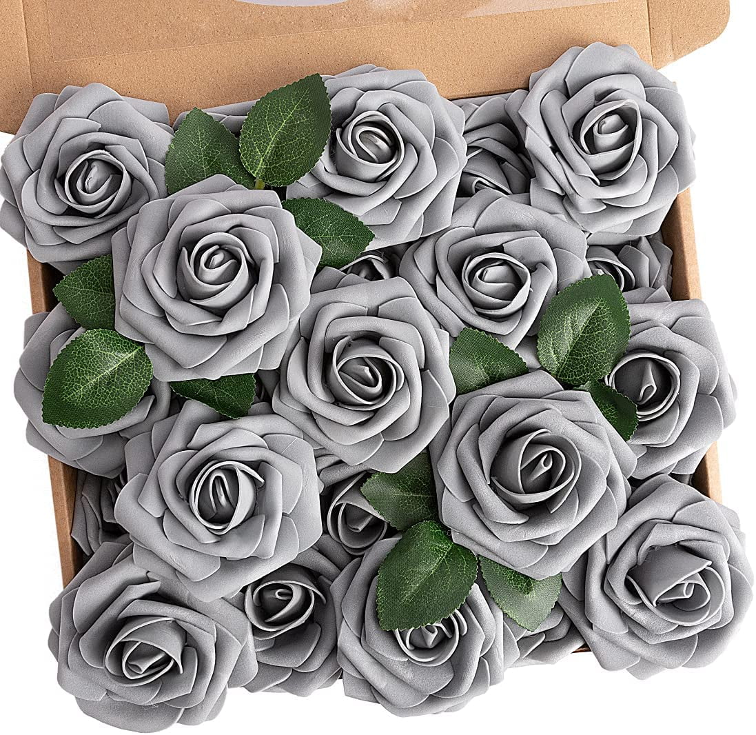 PE Foam Artificial Flowers 8CM Simulation Rose Flower 25pcs Real ...
