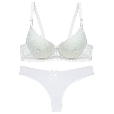 Summer Savings Clearance! Ynynloco Bra and Panty Sets for Women - Seamless Bralettes Lace Lingerie Sexy Comfortable Sports V Neck Bra Thongs