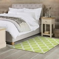 thumbnail image 3 of Ottomanson Non-Slip Area Rug for Living Room 3'3" x 5' Durable Low Profile Carpet, Green Trellis, 3 of 7