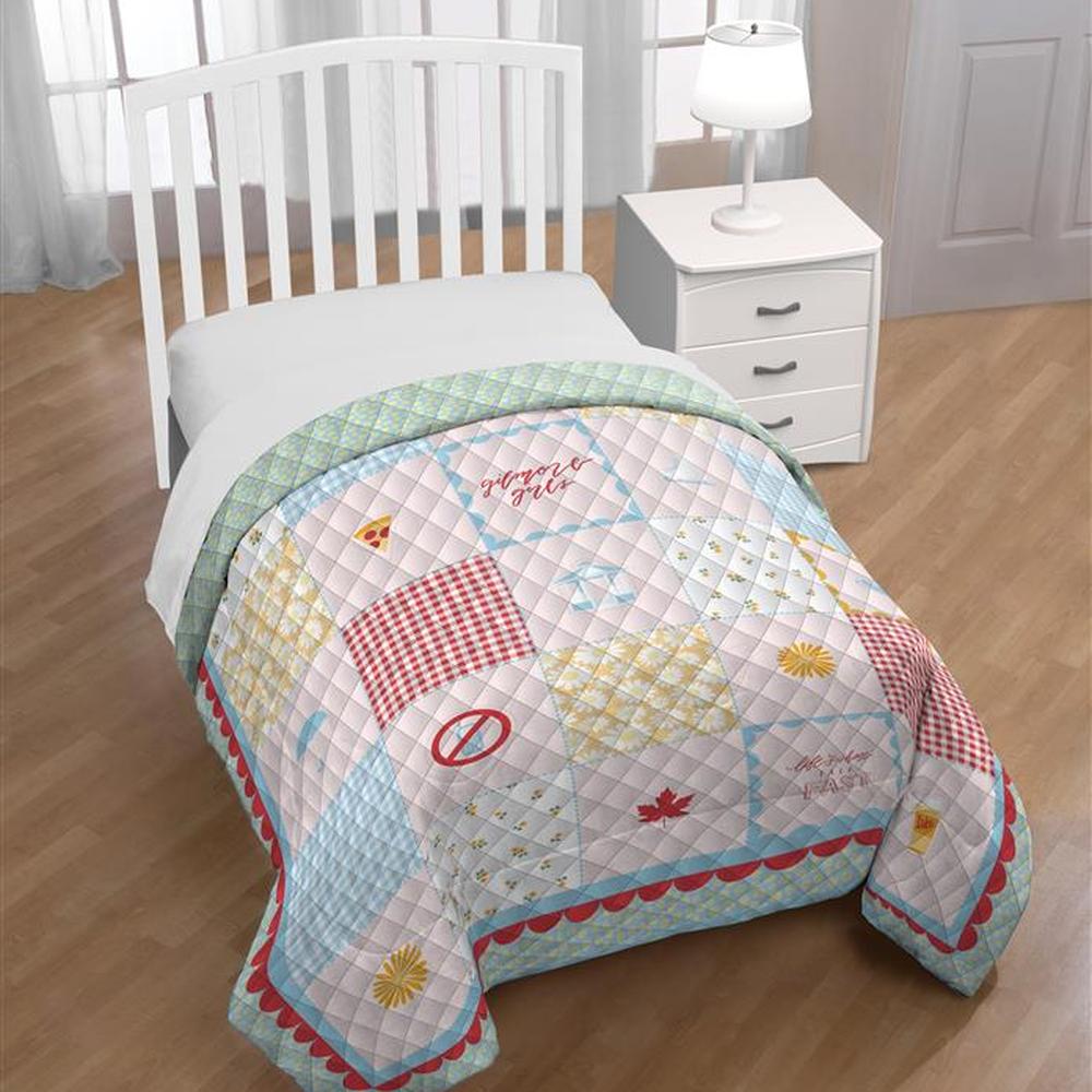 Gilmore Girls Cozy Patchwork 2 Piece Quilt & Sham Bedding Set, Twin/Full Size